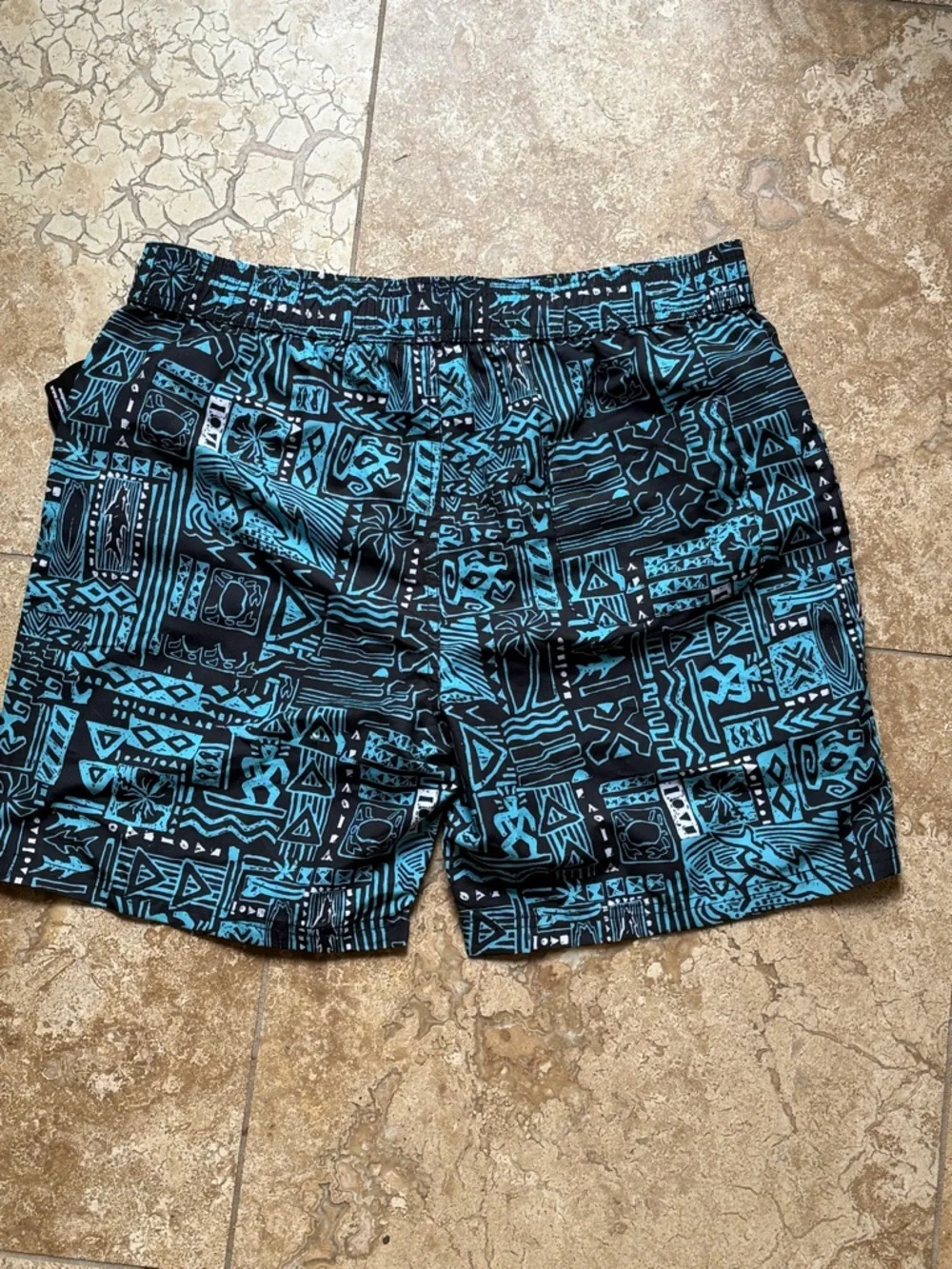 NWT L Maui and Sons Men's Pool Swim Shorts - Blue